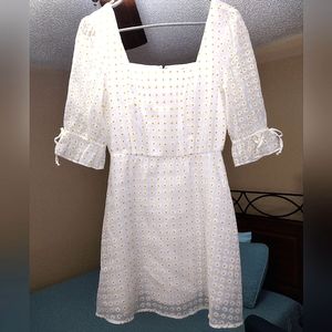 NWOT Francesca's white sunflower print dress